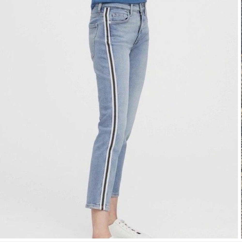 Banana Republic high-rise straight jeans distressed